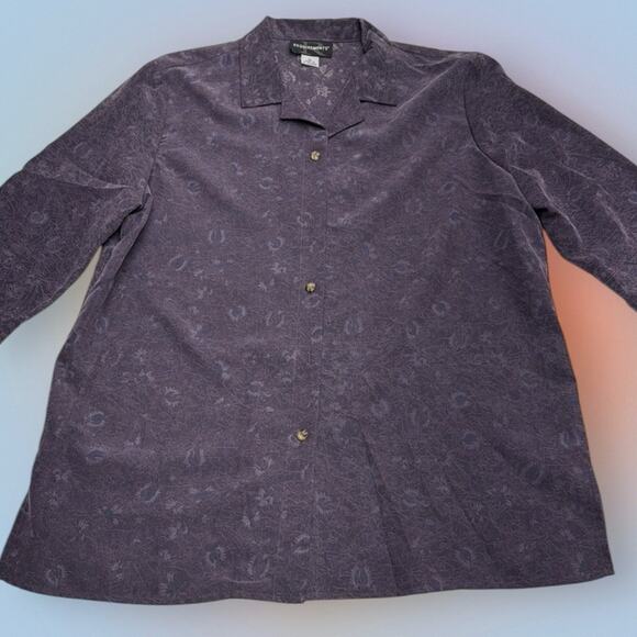 REQUIREMENTS Women's XL Casual Purple Top and Pant Set - Picture 2 of 5